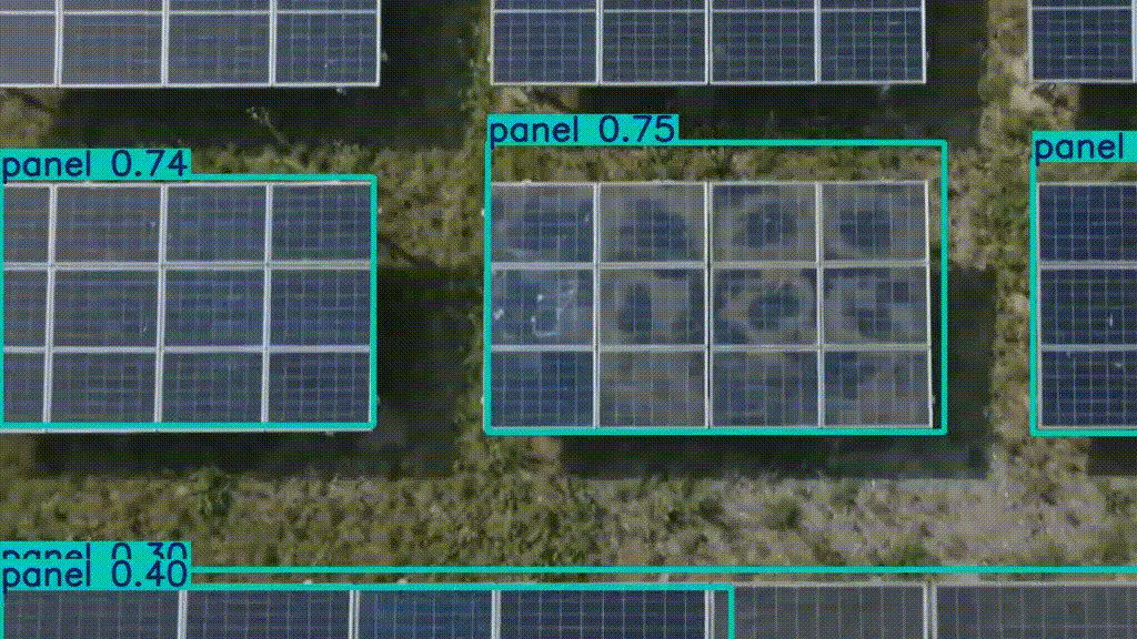 Drone solar-panel defect detection